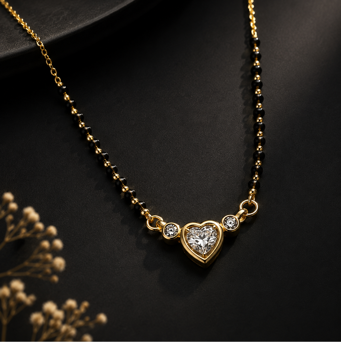 Heart Crystal Mangal Sutra