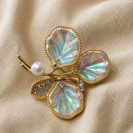 Pearl Petal Brooch