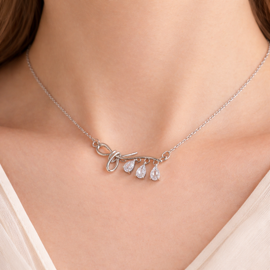 Silver Sparkle Pendant Necklace