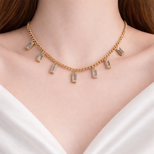 Crystal Bar Necklace