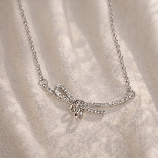 Crystal Bow-Knot Necklace