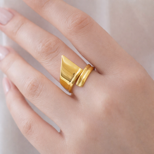 Bold Angled Wrap Ring