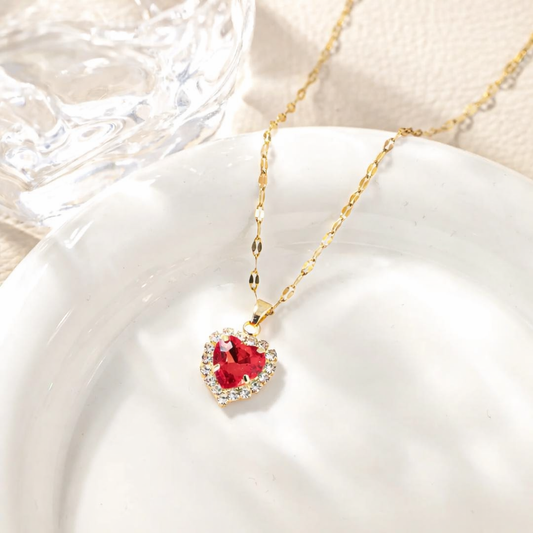 Red Heart Pendant Necklace