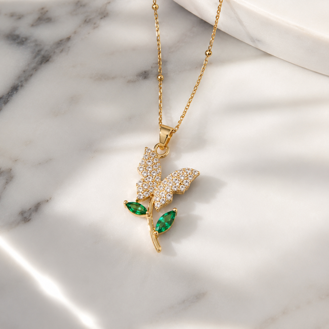 Crystal Butterfly Necklace