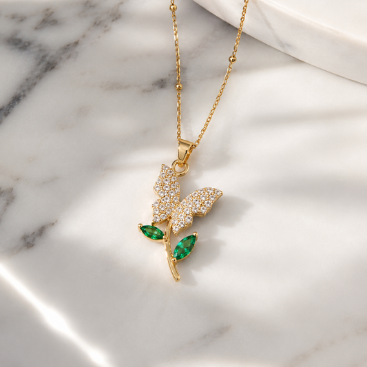 Crystal Butterfly Necklace