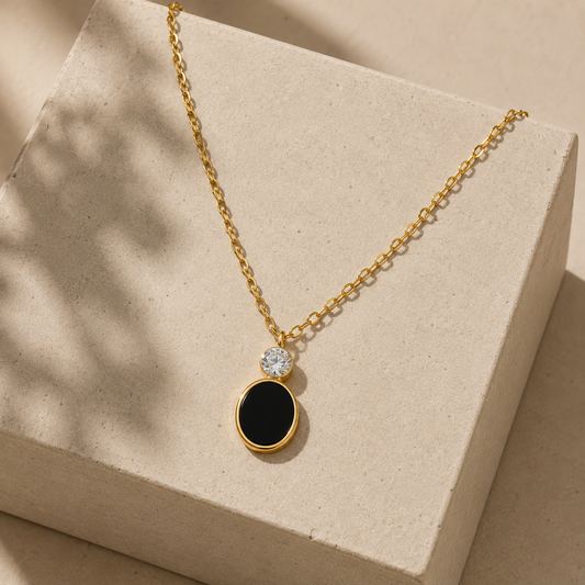 Black Oval Pendant