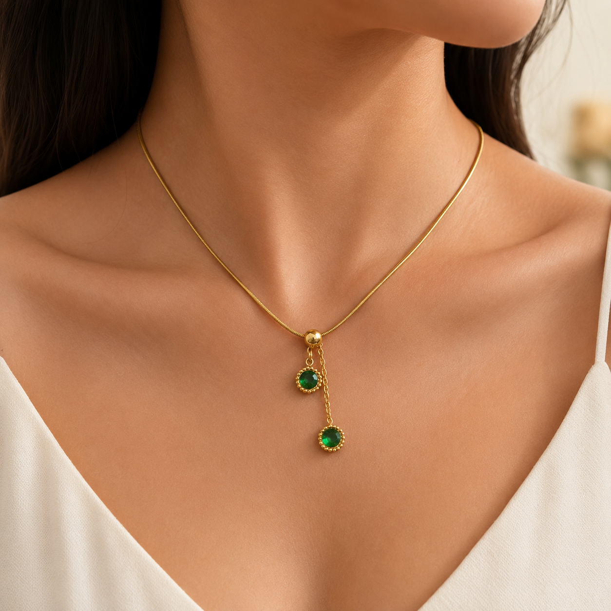CZ Drop Necklace