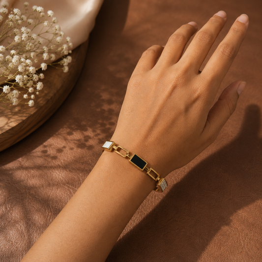 Monochrome Link Kada Bracelet