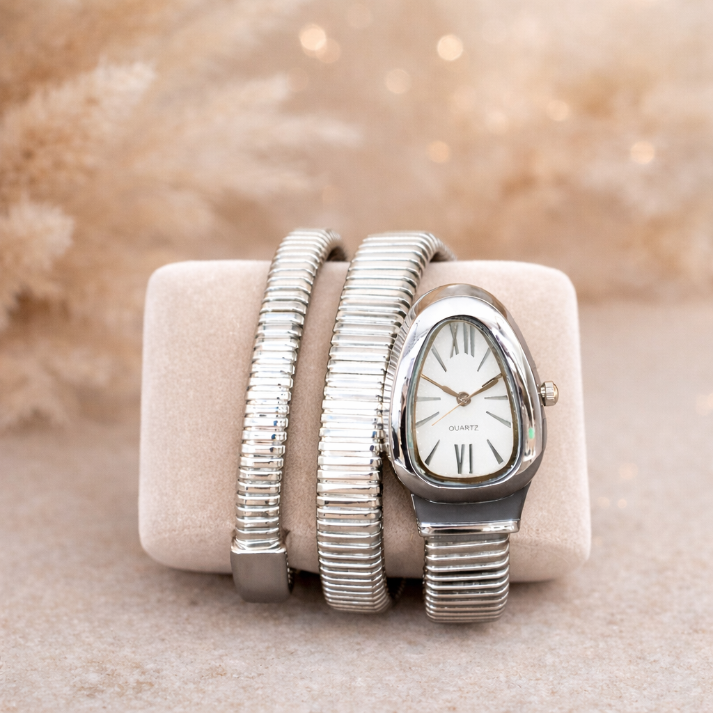 Silver & Rose Gold Bracelet Watch