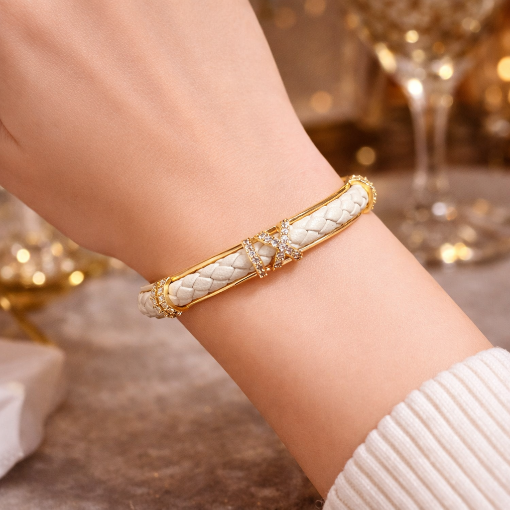 Braided Crystal Knot Bracelet