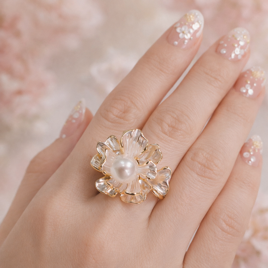 Blooming Pearl Statement Ring