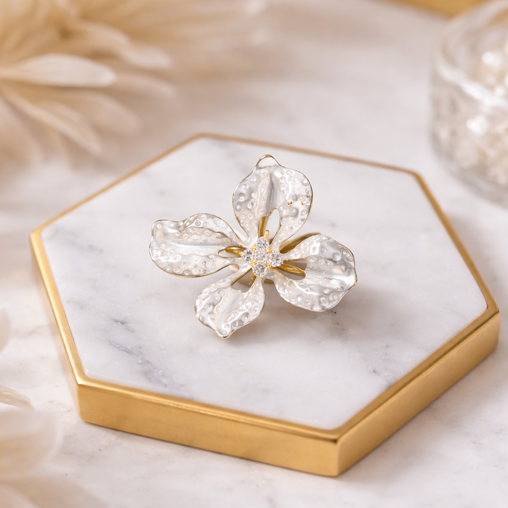 Crystal Petal Ring