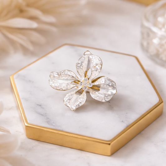 Crystal Petal Ring