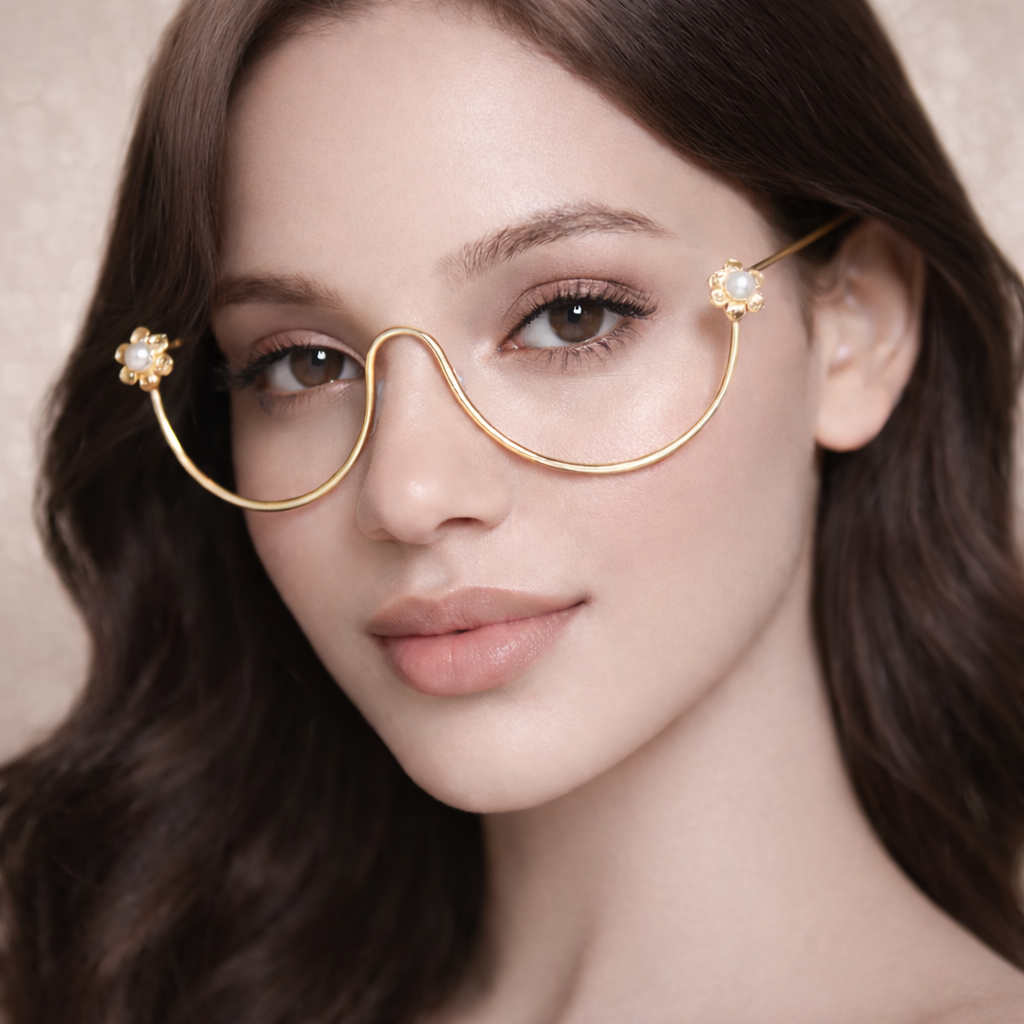 Gold Pearl Flower Facelet