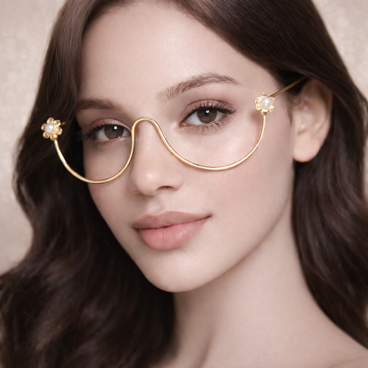 Gold Pearl Flower Facelet