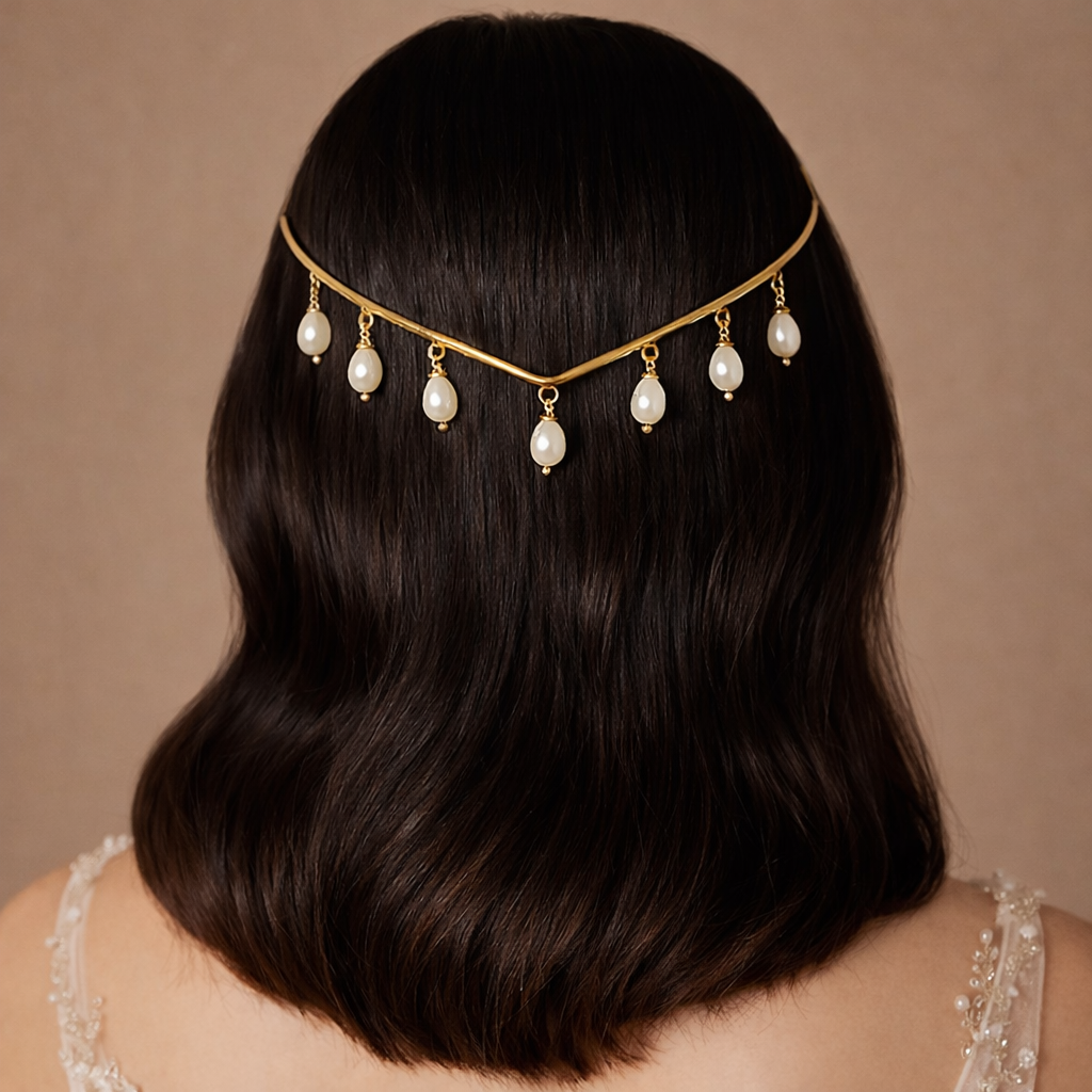 Pearl Drop Hair Crown