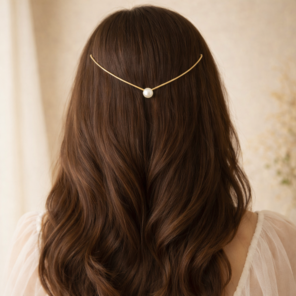 Single Pearl Hair Crown