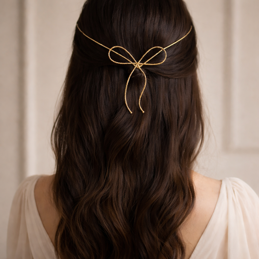 Golden Bow Hair Crown