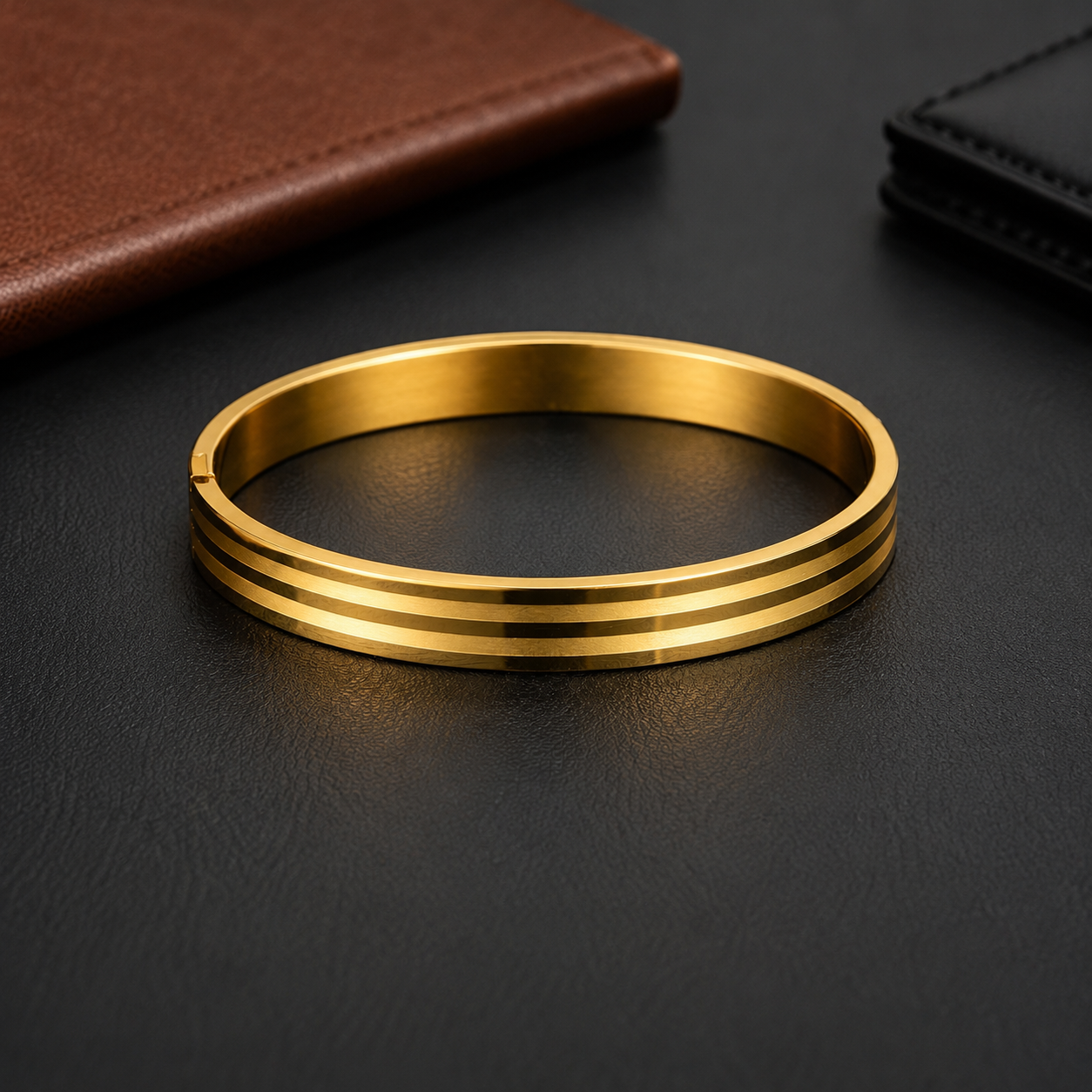 Sleek Triple Groove Bracelet
