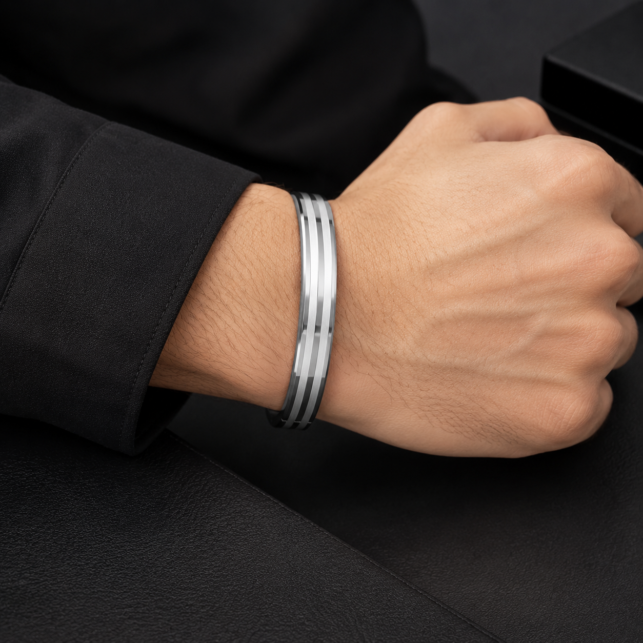 Sleek Triple Groove Bracelet
