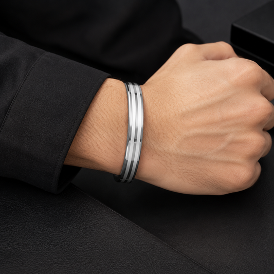 Sleek Triple Groove Bracelet