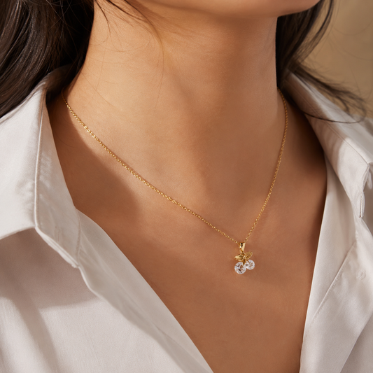 Cute Cherry Charm Necklace