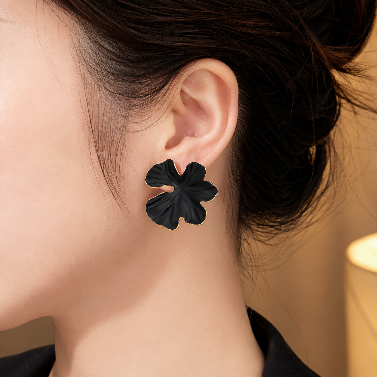 Matte Floral Stud Earrings