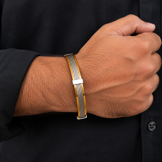Dual Tone Cable Bracelet