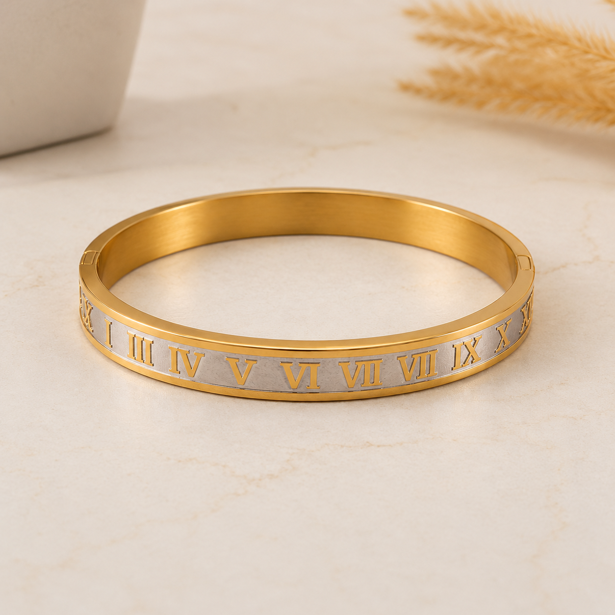 Dual Tone Roman Bracelet