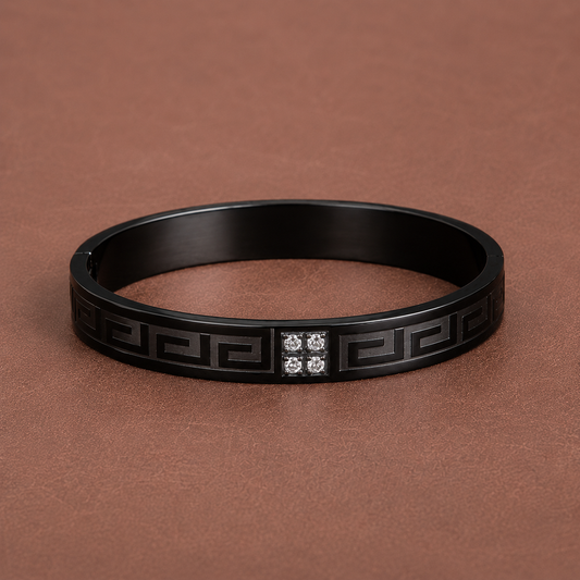Greek Pattern Crystal Bracelet