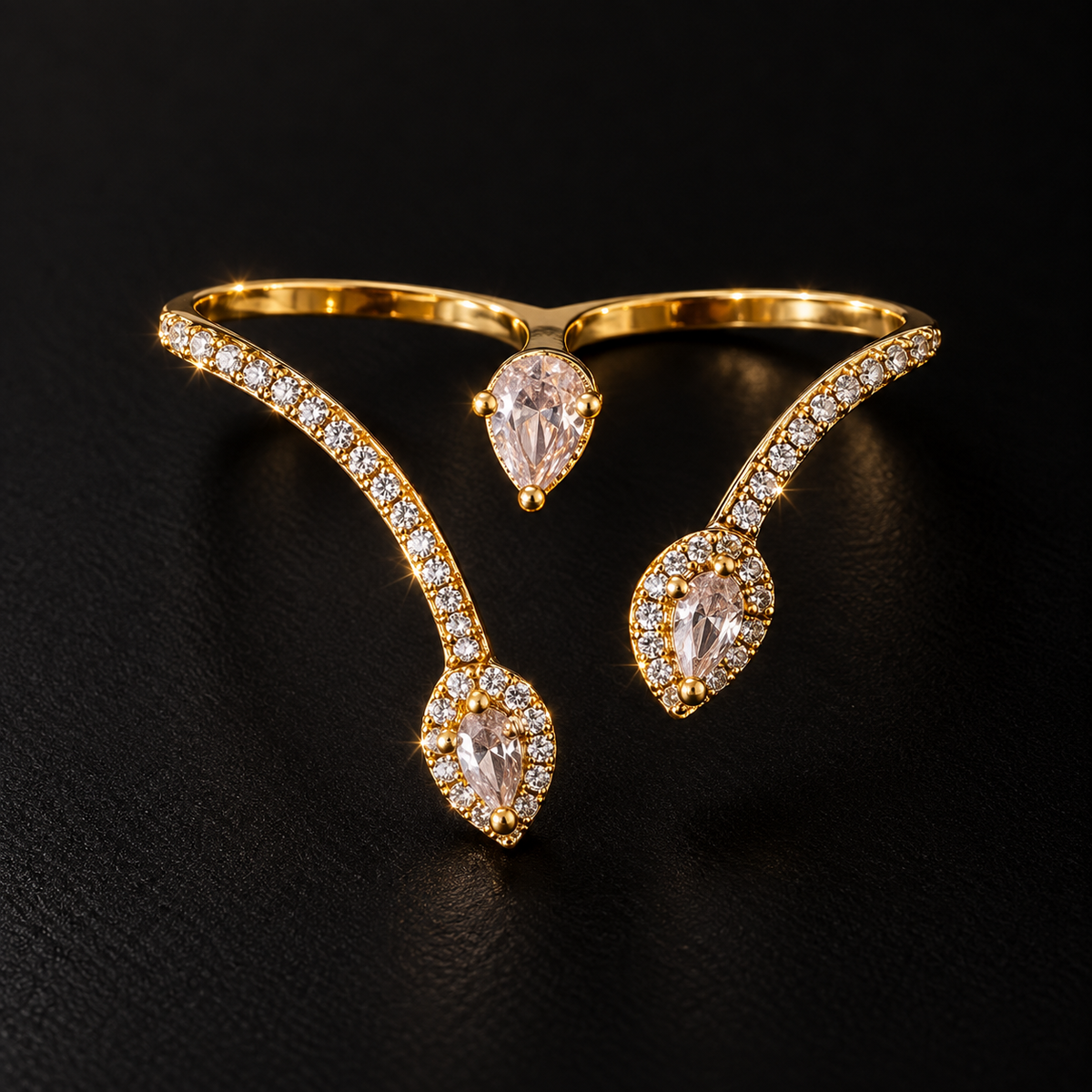 Pear Drop Double Ring