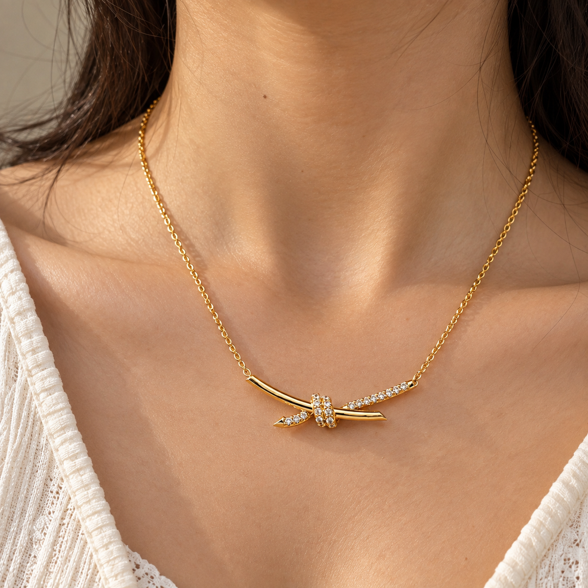Sparkle Knot Necklace