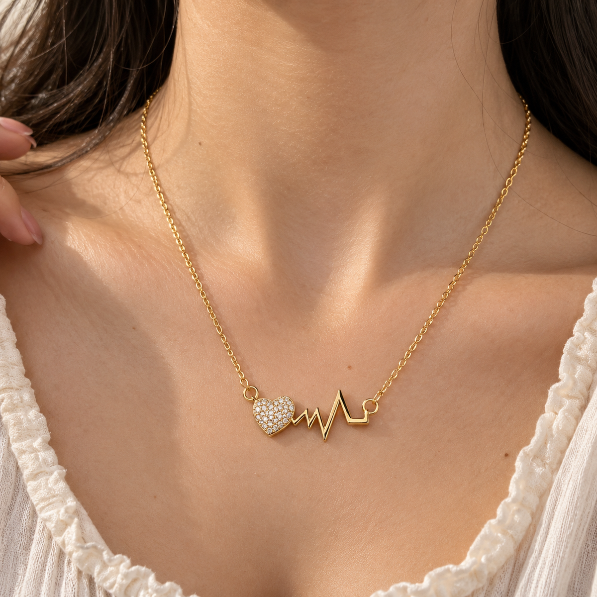 Heartbeat Charm Necklace