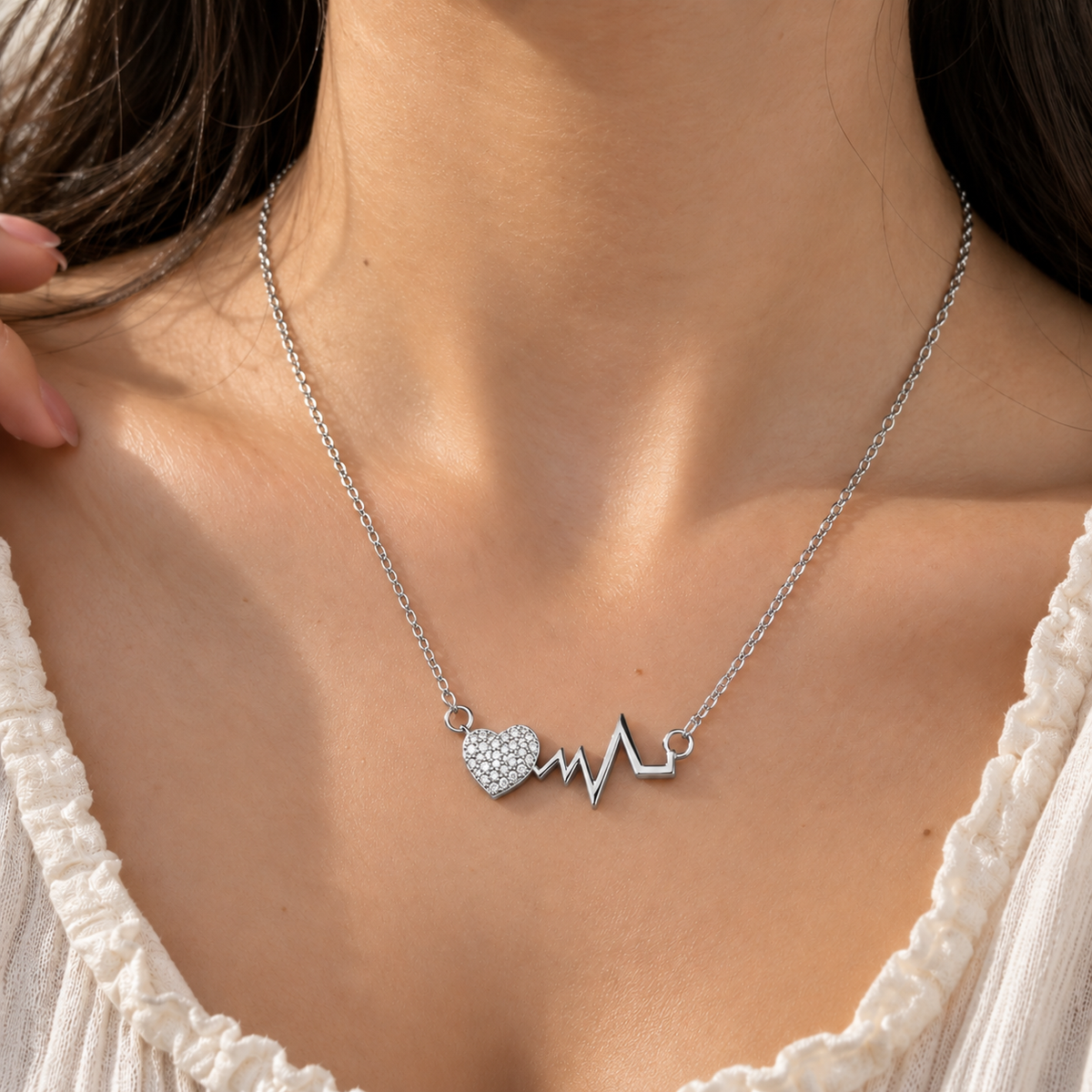 Heartbeat Charm Necklace