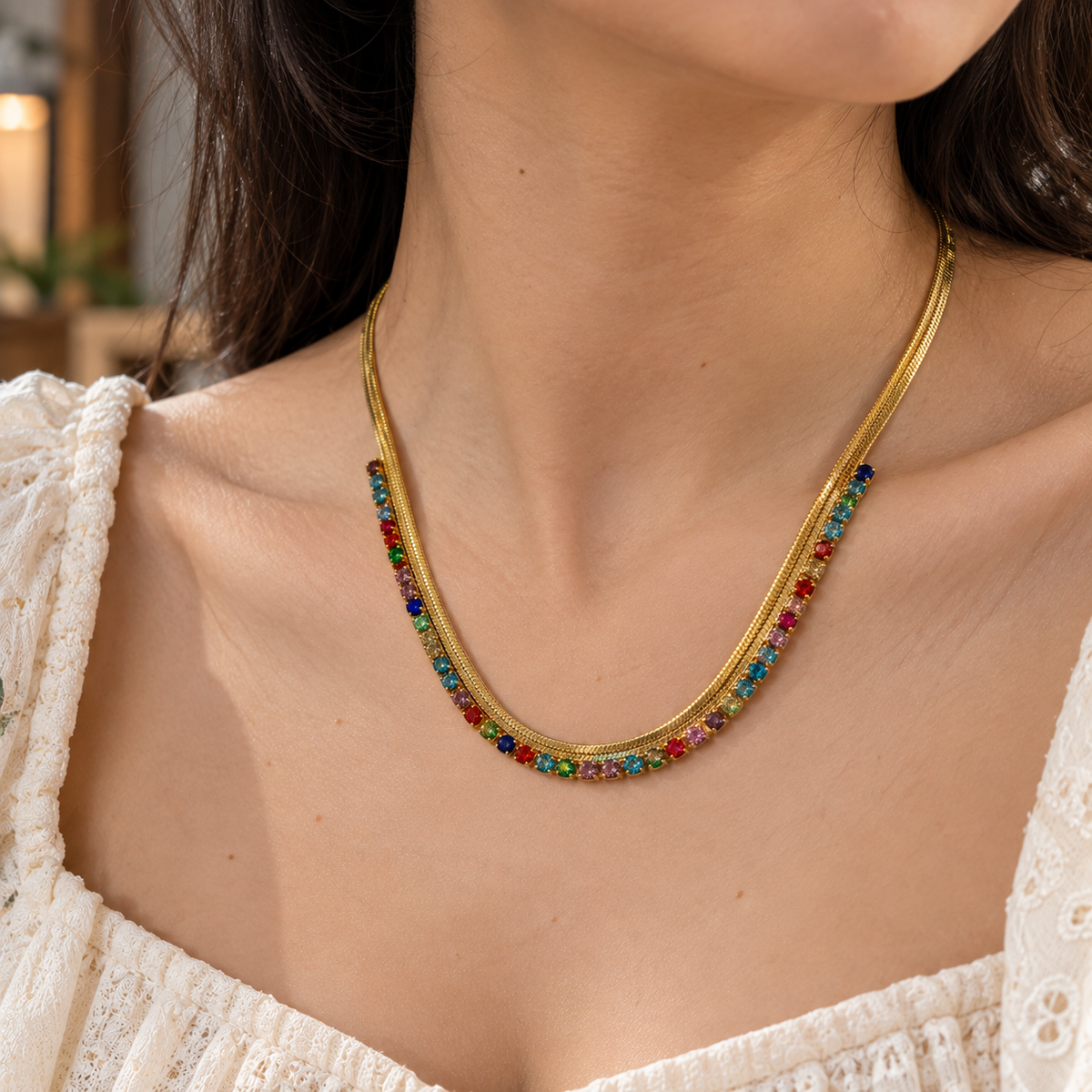 Colorful Gem Necklace