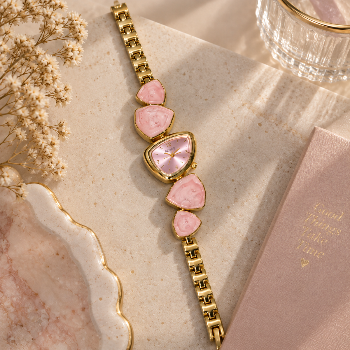 Statement Enamel Link Watch
