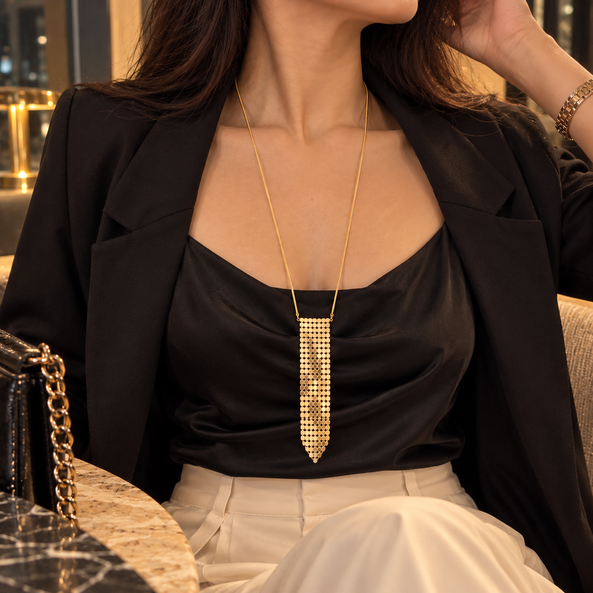 Long Mesh Necklace