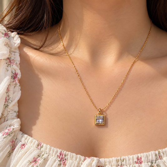 Crystal Square Pendant