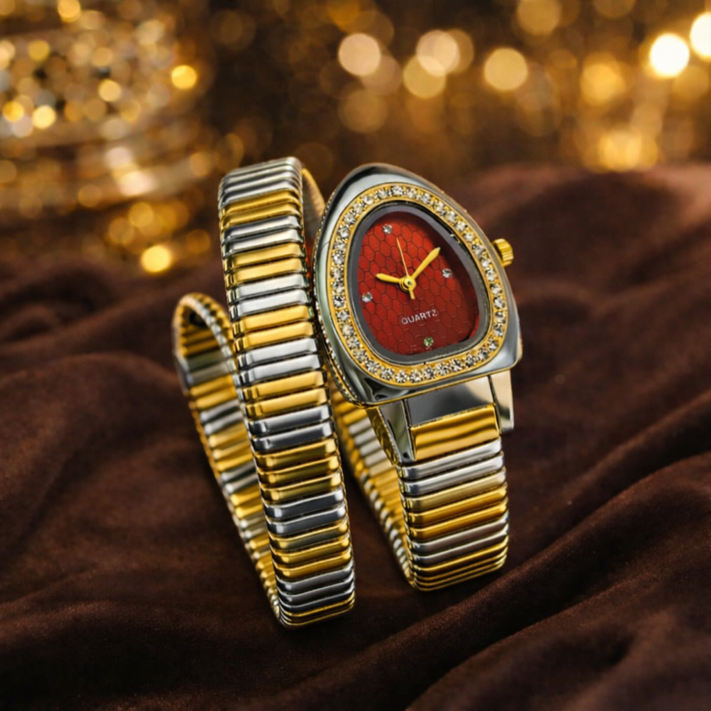Dual Tone Crystal Watch
