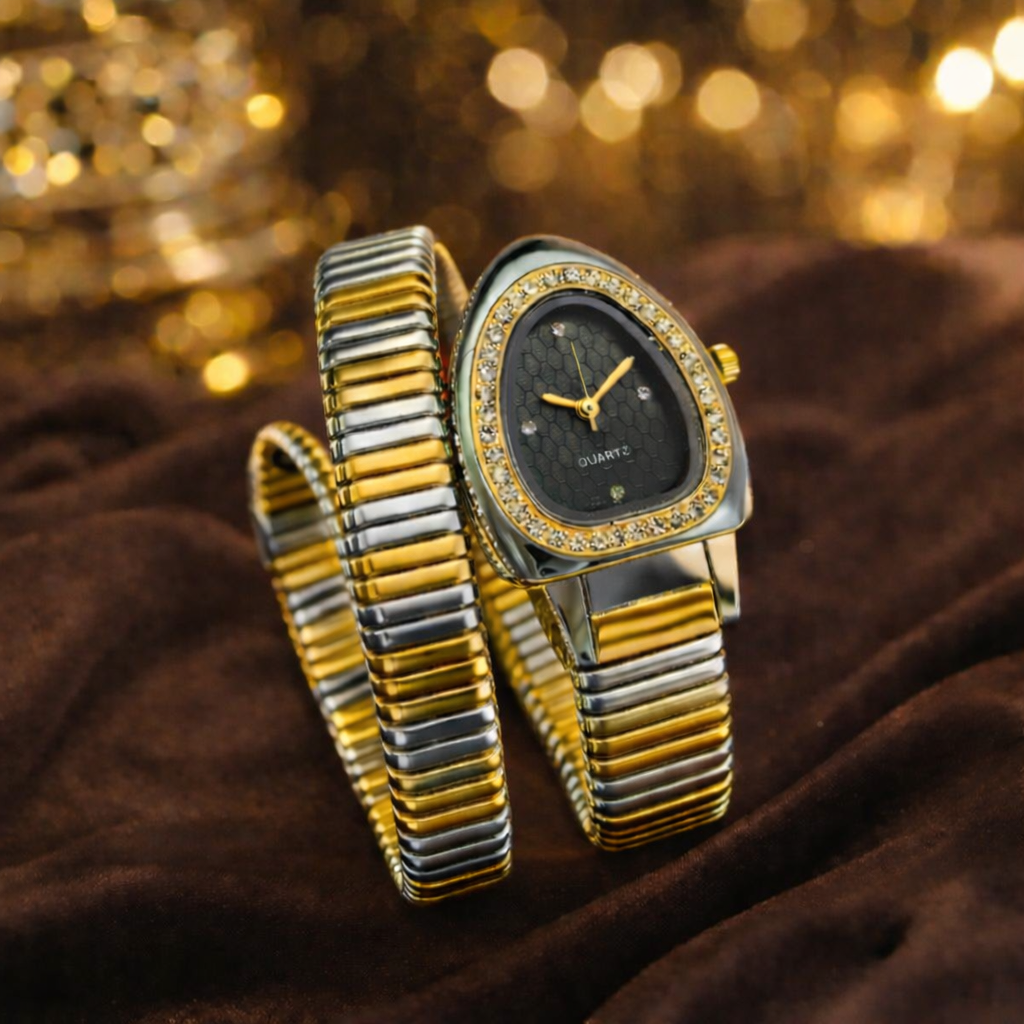 Dual Tone Crystal Watch