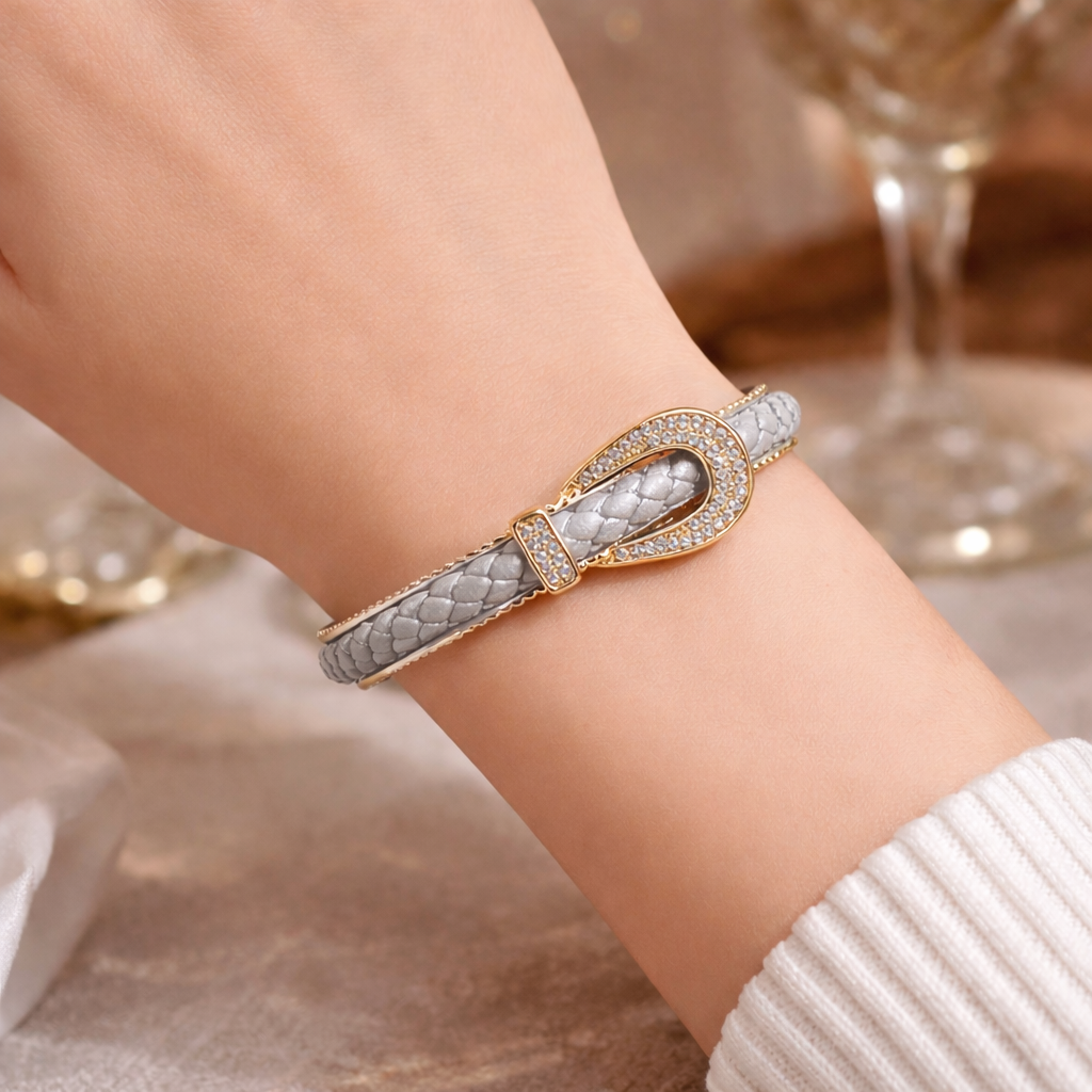Braided Crystal Loop Bracelet