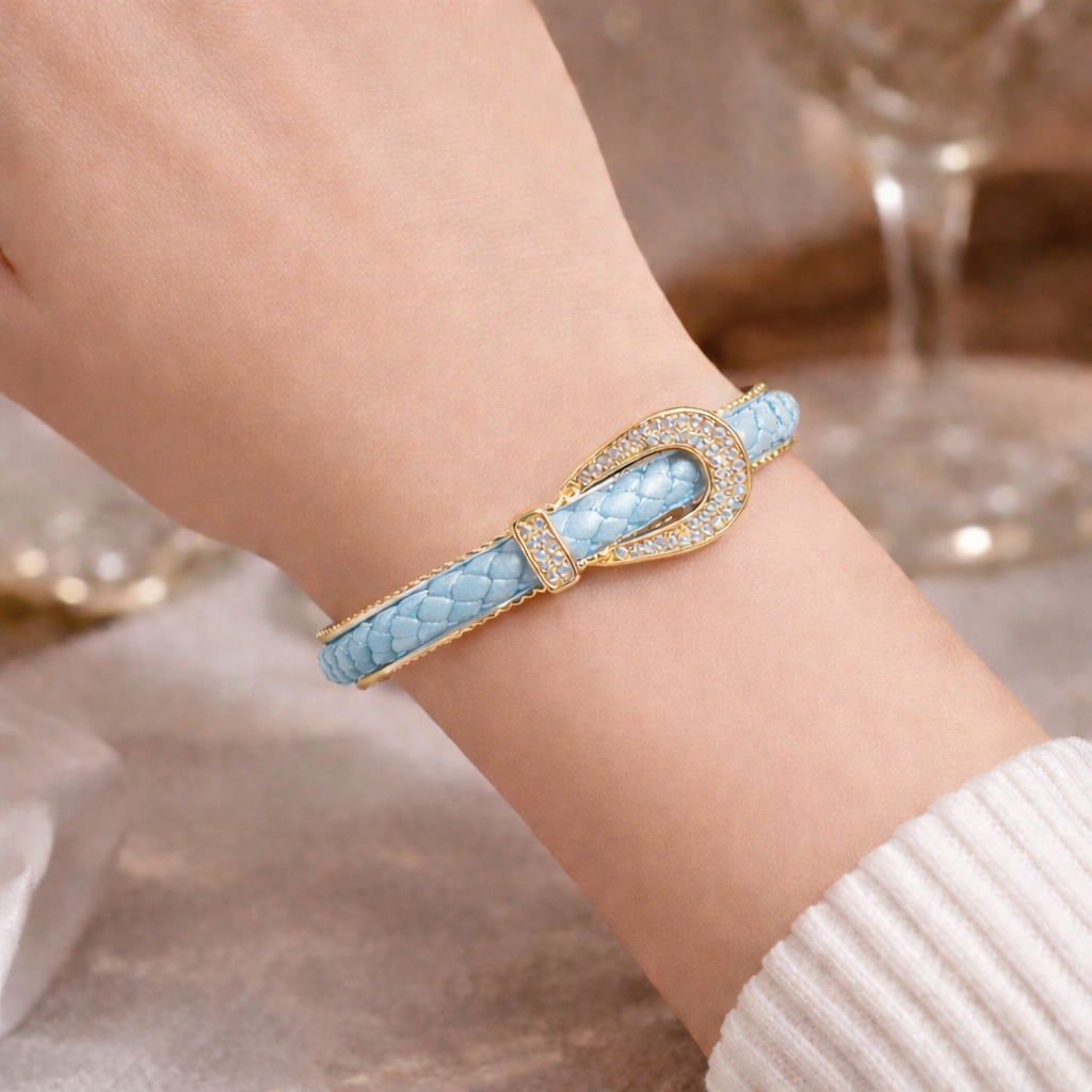 Braided Crystal Loop Bracelet