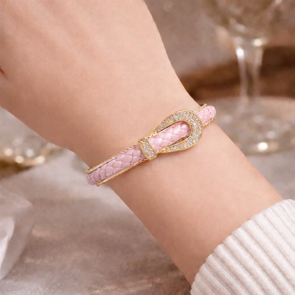 Braided Crystal Loop Bracelet