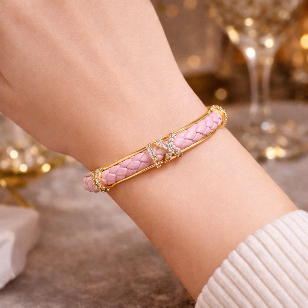 Braided Crystal Knot Bracelet