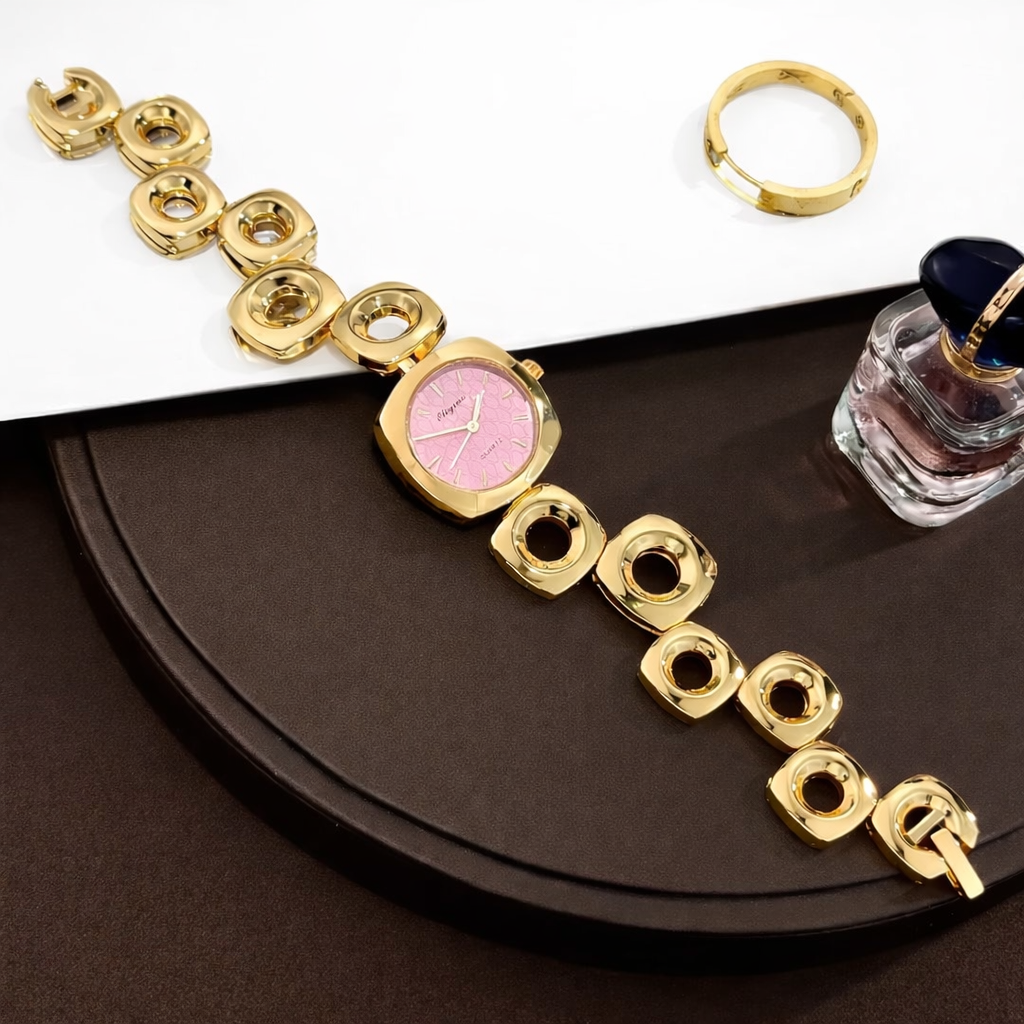 Golden Halo Link Designer Watch