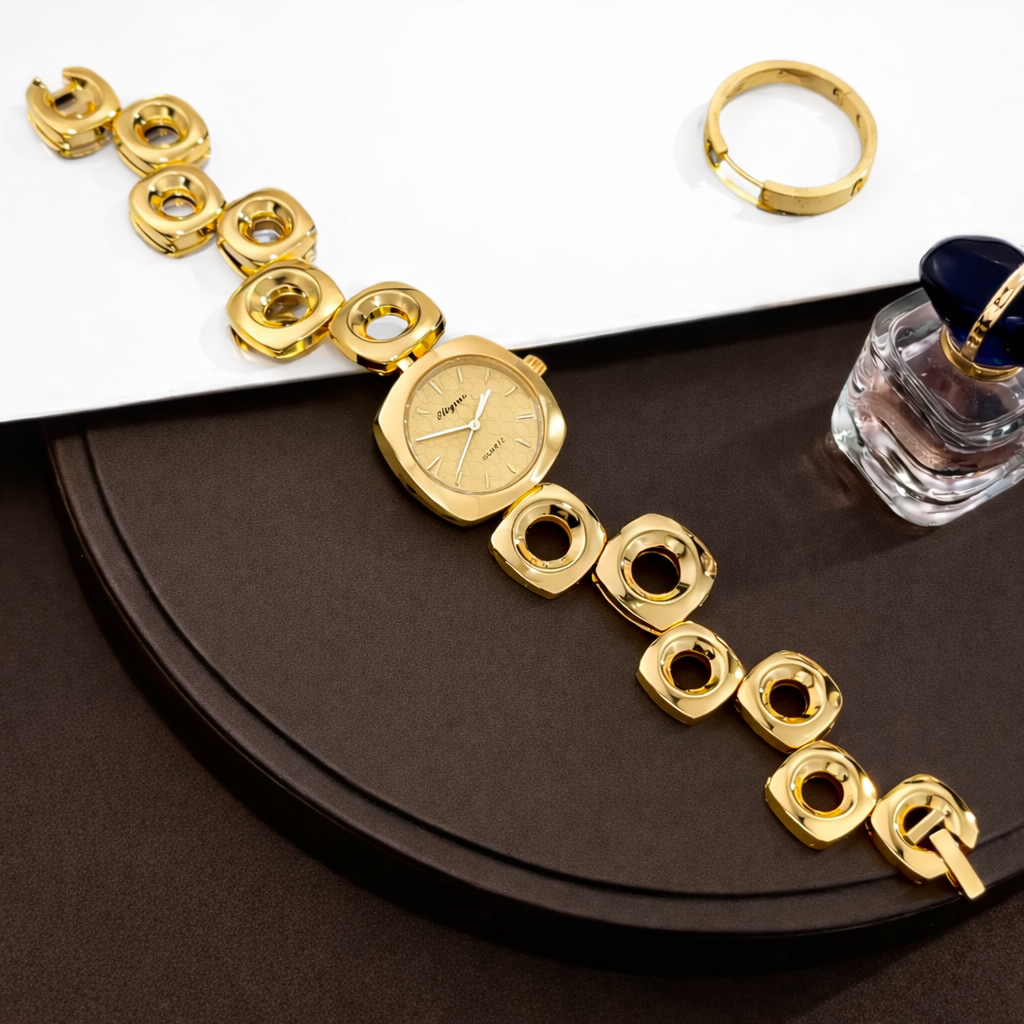 Golden Halo Link Designer Watch