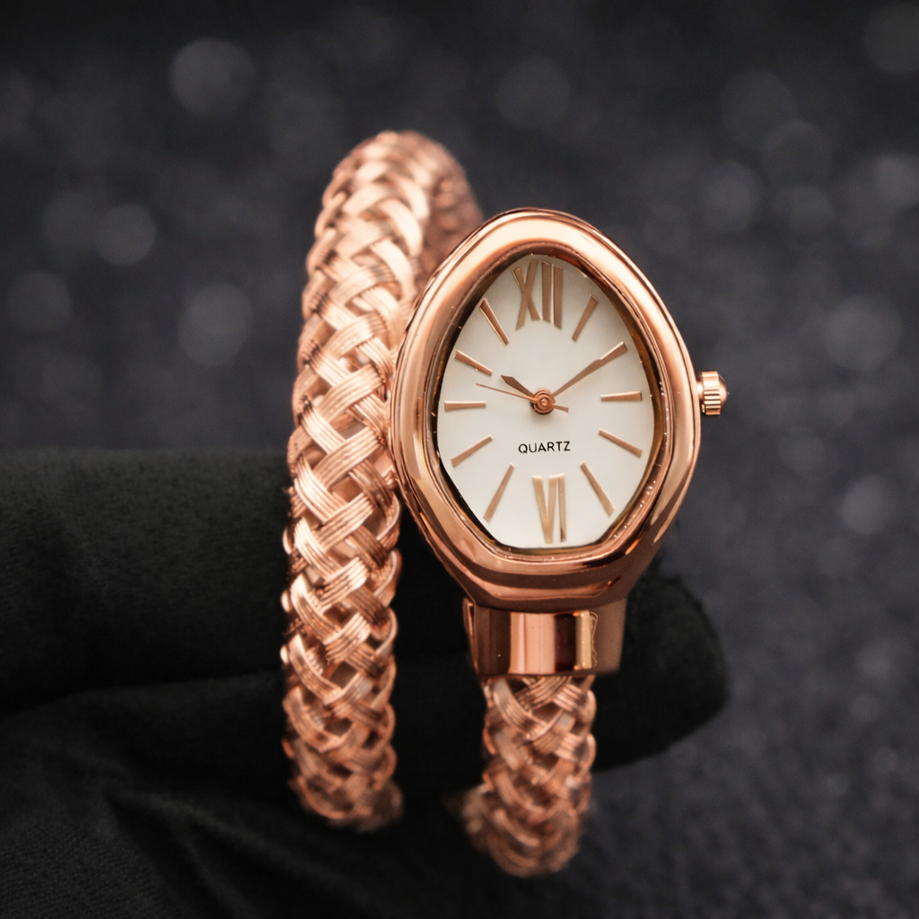 Silver Braided Quartz Watch