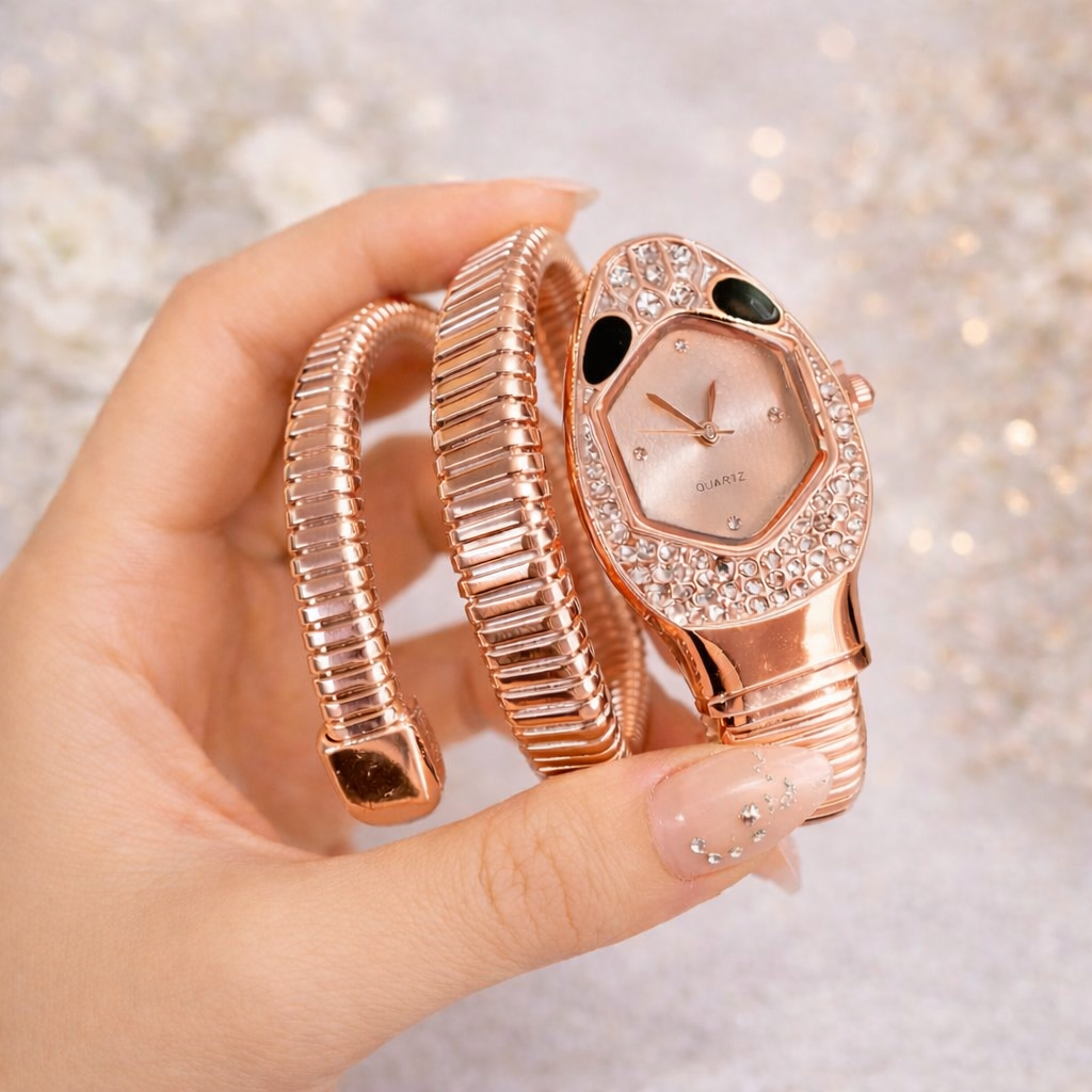 Serpent Designer Cuff Watch