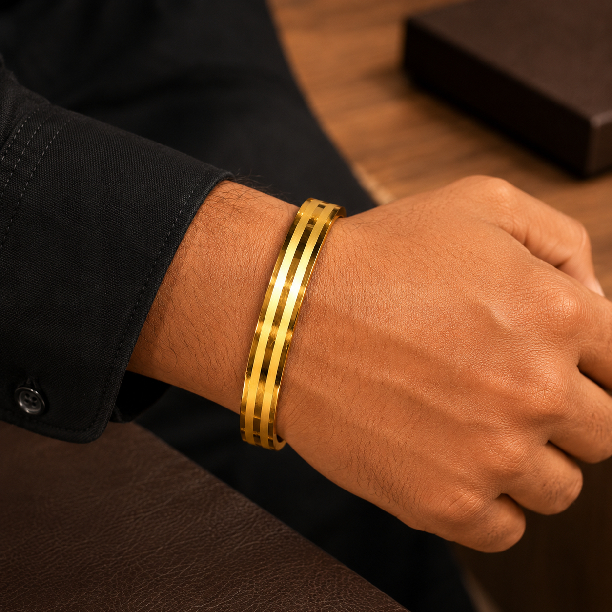 Sleek Triple Groove Bracelet
