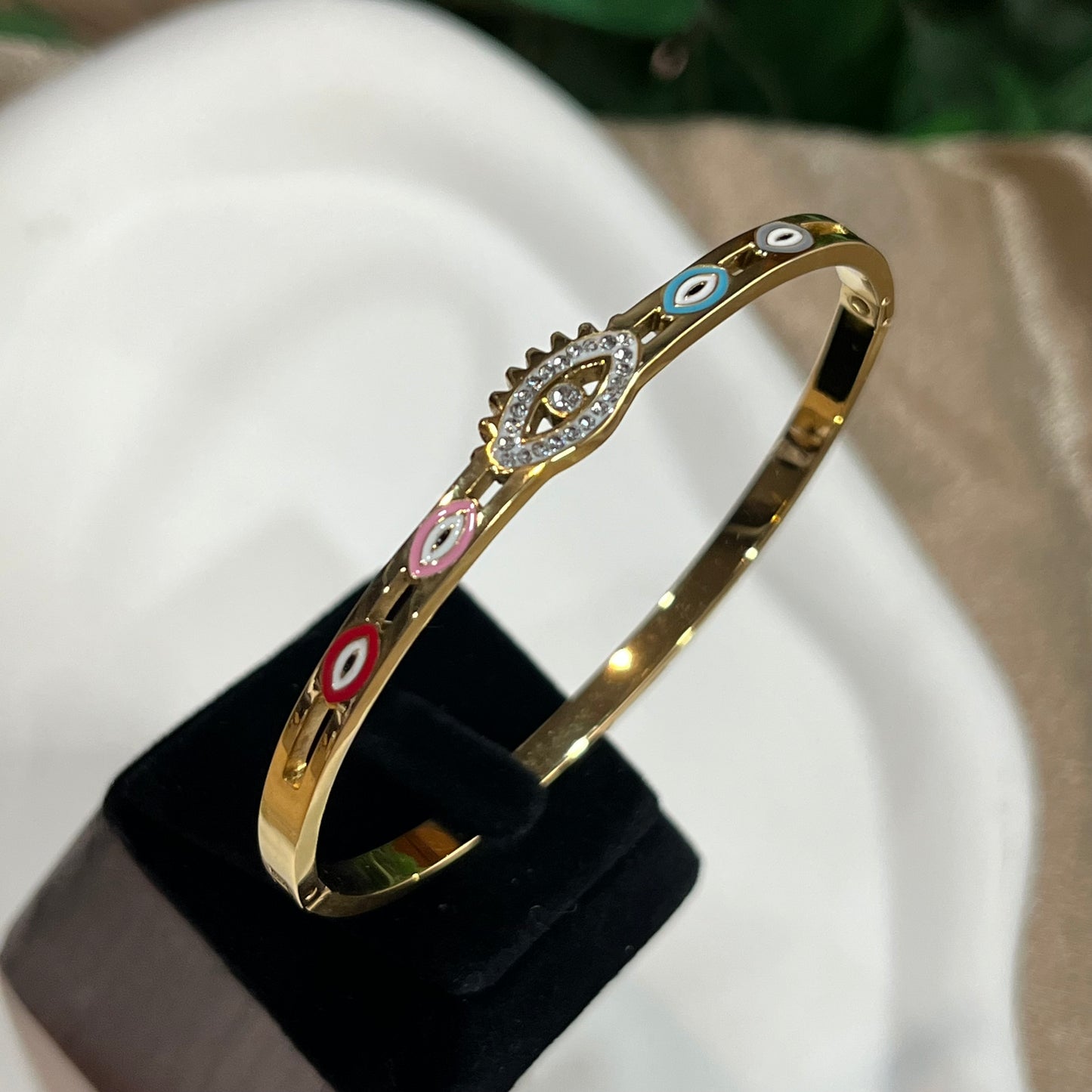 Colorful Evil Eye Zircon Kada